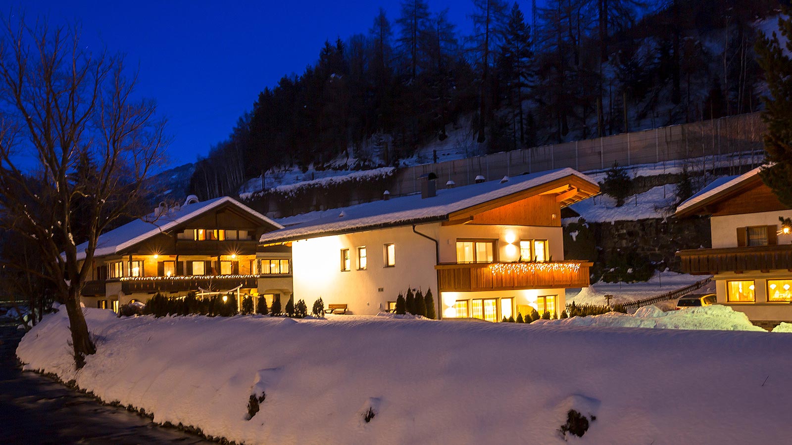 View of the garden of one of the apartment in South Tyrol