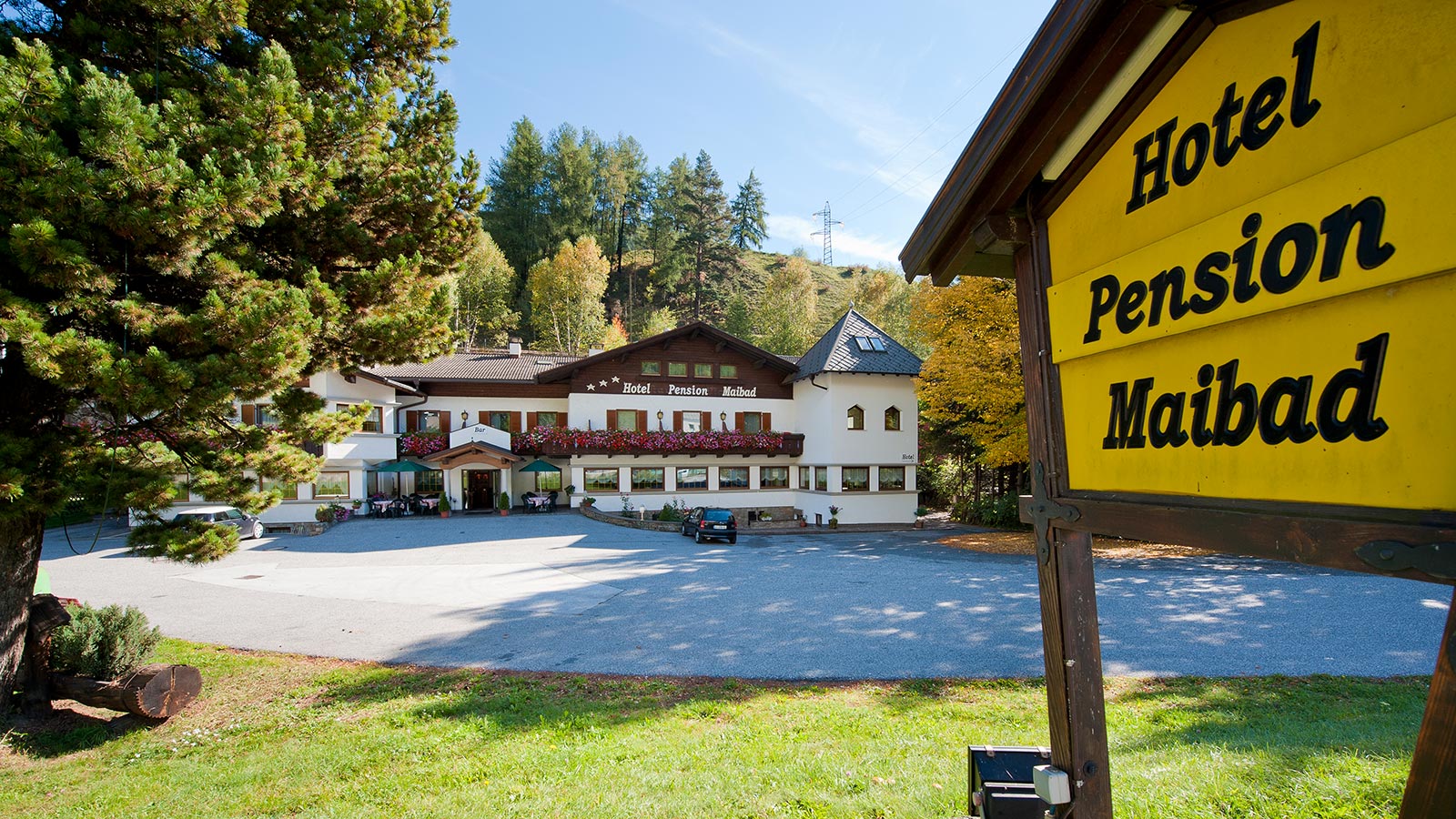 L'ingresso dell'Hotel Maibad a Vipiteno